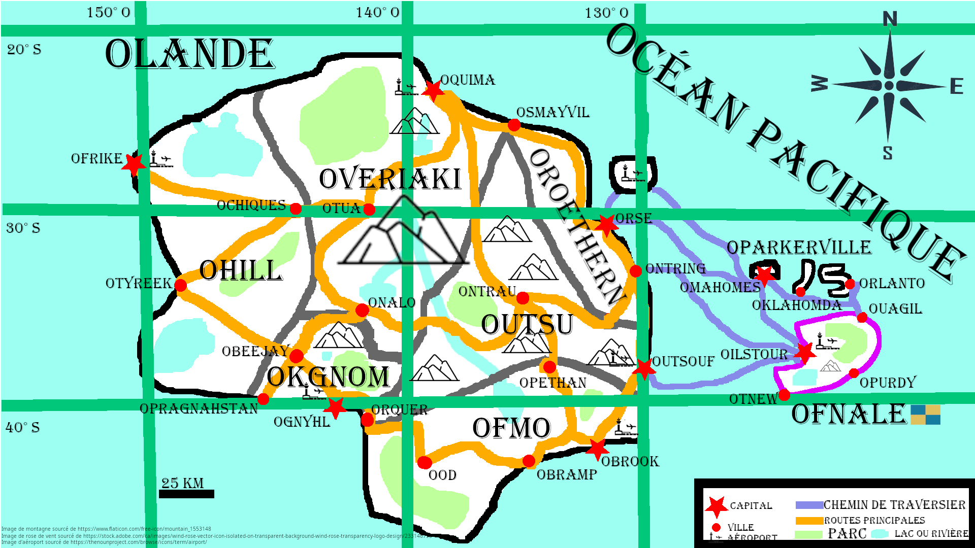 map of olande with ofnale highlighted